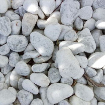 BIG-BAG - GALET MARBRE CARRARE BLANC LIVORNO - 8/16MM - 600 KG 8/16 MM BIG BAG DE 600 KG 